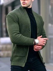 Benjamin | Urban Utility Moderne Strickjacke Für Herren – Grün