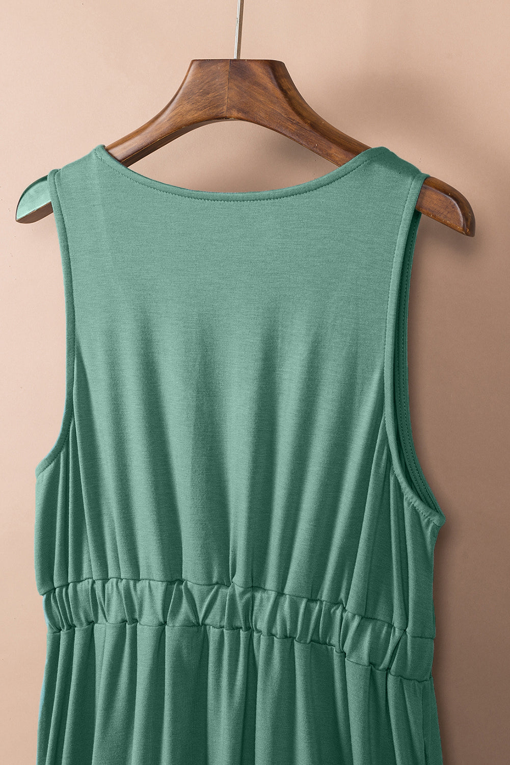 Ärmelloses Mini‑Kleid – Modal, Hohe Taille & Drapiertes Detail
