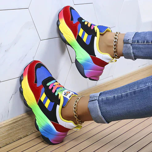 Stilvoll und bequem mit buntem design | schuh für frauen