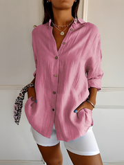 Shanelle - Stilvolle Sommerbluse für Damen – Rosa