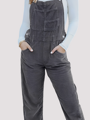 Sophie - Lässiger, locker sitzender Jeans-Jumpsuit für Damen – Grau