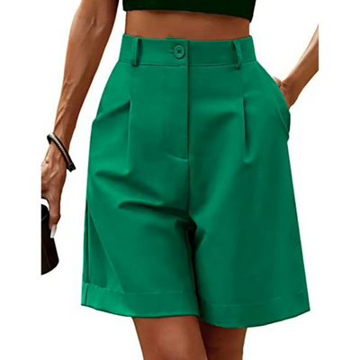 Luxe Lounge Shorts – High‑Waist Satin‑Feel, Atmungsaktiv, Vegan