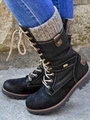 Stilvolle Hohe Damen Winterstiefel - Nora – Schwarz
