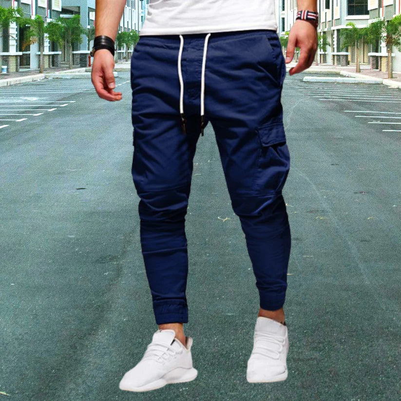 Lässige cargohose für herren mit aufgesetzten taschen - Daniel