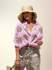 Laura | Trendige Bluse im Ibiza Stil Damen – Rosa
