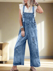 Helena | Stilvoller Jumpsuit Damen Vintage modern – Blau