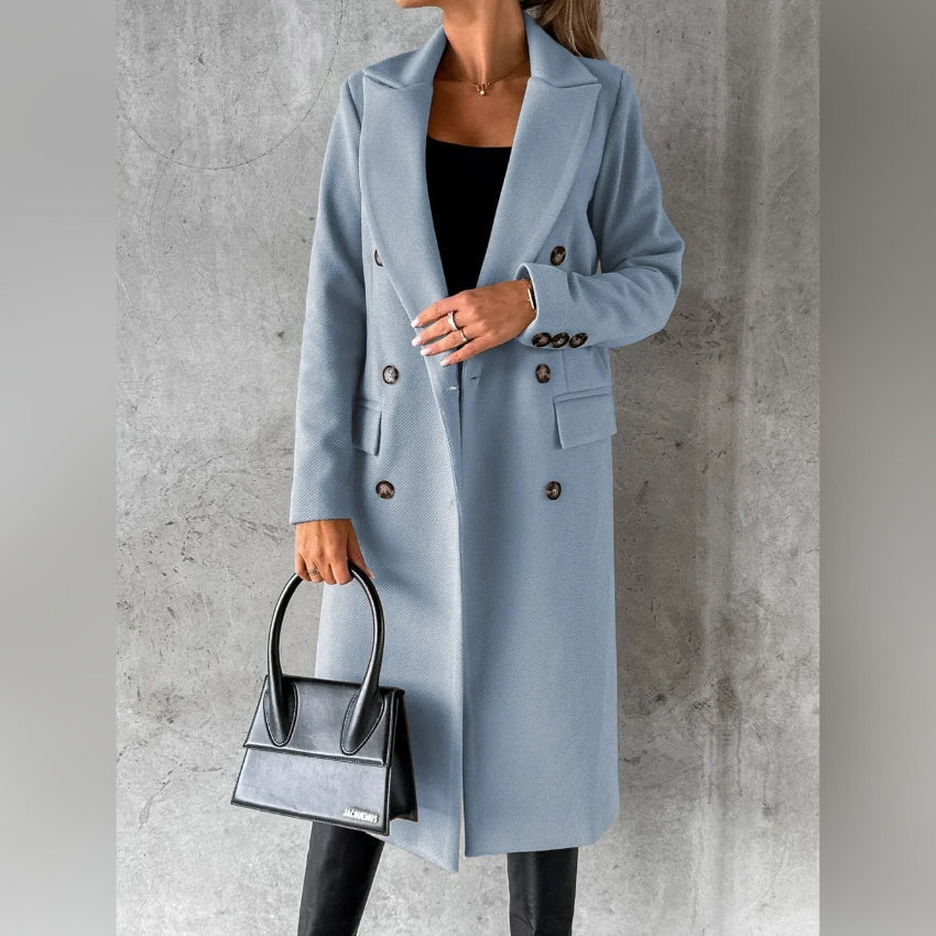 Damen Langer Wärmemantel