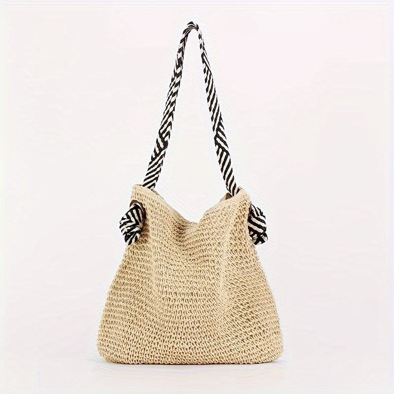 Handgewebte vegane Strandtasche – Boho Sommertasche für Damen