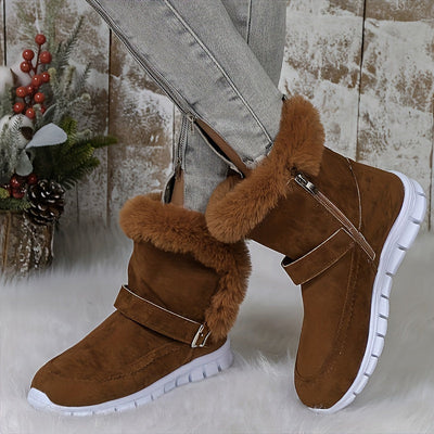 Bequeme stiefelette mit kuscheligem futter für frauen