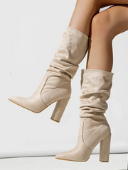 Isabella | Lässige Slouchy-Stiefel Für Damen – Beige