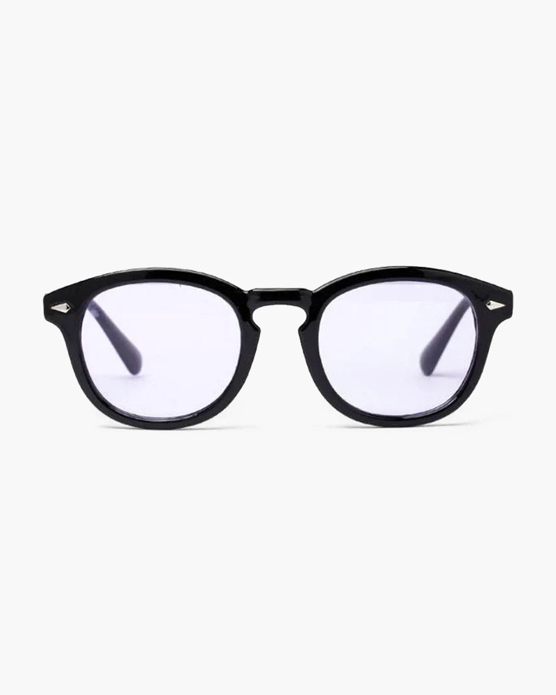 Jayden | Schwarzer Rahmen Runde Sonnenbrille für Männer