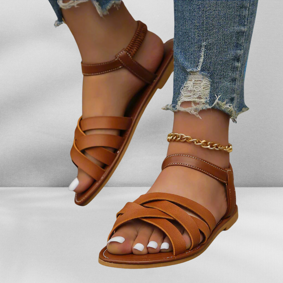 Zenzi | Flache Riemchensandalen für Damen