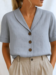 Paula | Exklusive Schlichte Bluse Damen – Grau