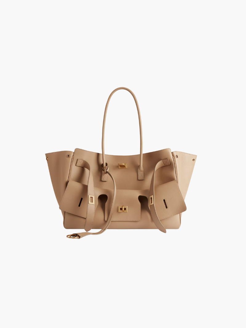 Luxuriöse vegane Leder-Strandtasche – Geflochtene Tote für Damen