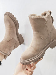 Kerstin | Gemütliche Und Elegante Rauleder Stiefeletten – Beige