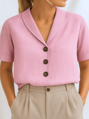 Paula | Exklusive Schlichte Bluse Damen – Rosa