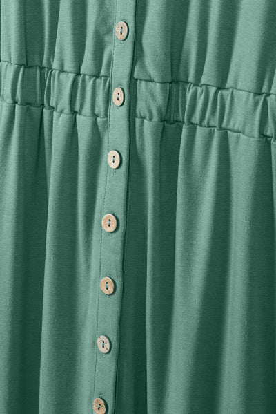 Ärmelloses Mini‑Kleid – Modal, Hohe Taille & Drapiertes Detail
