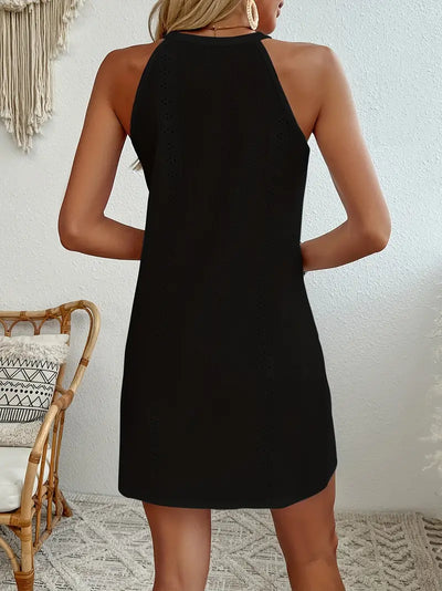 Astraeis - Neckholderkleid aus Baumwolle mit Stickerei