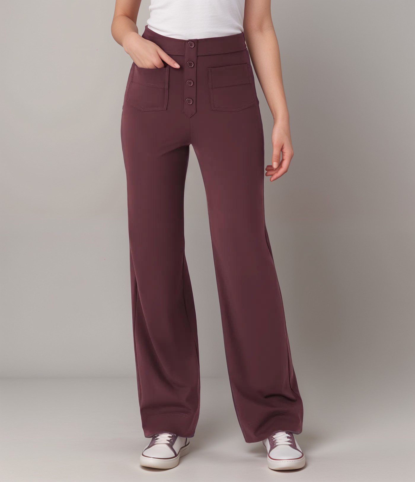 Nina | Elastische Hose mit hoher Taille