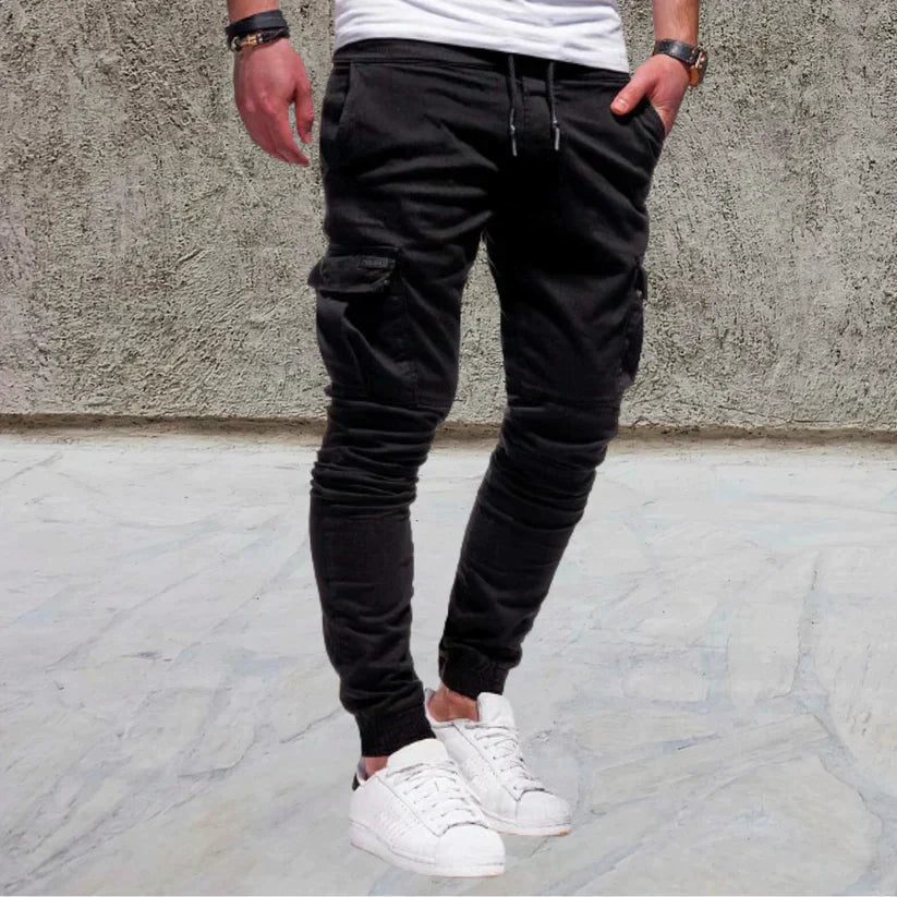 Lässige cargohose für herren mit aufgesetzten taschen - Daniel