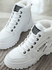 Mara | Wasserdichte Gefütterte Winterstiefel Für Damen – Weiß
