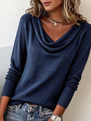 Emma | Damen-Langarmpullover – Blau