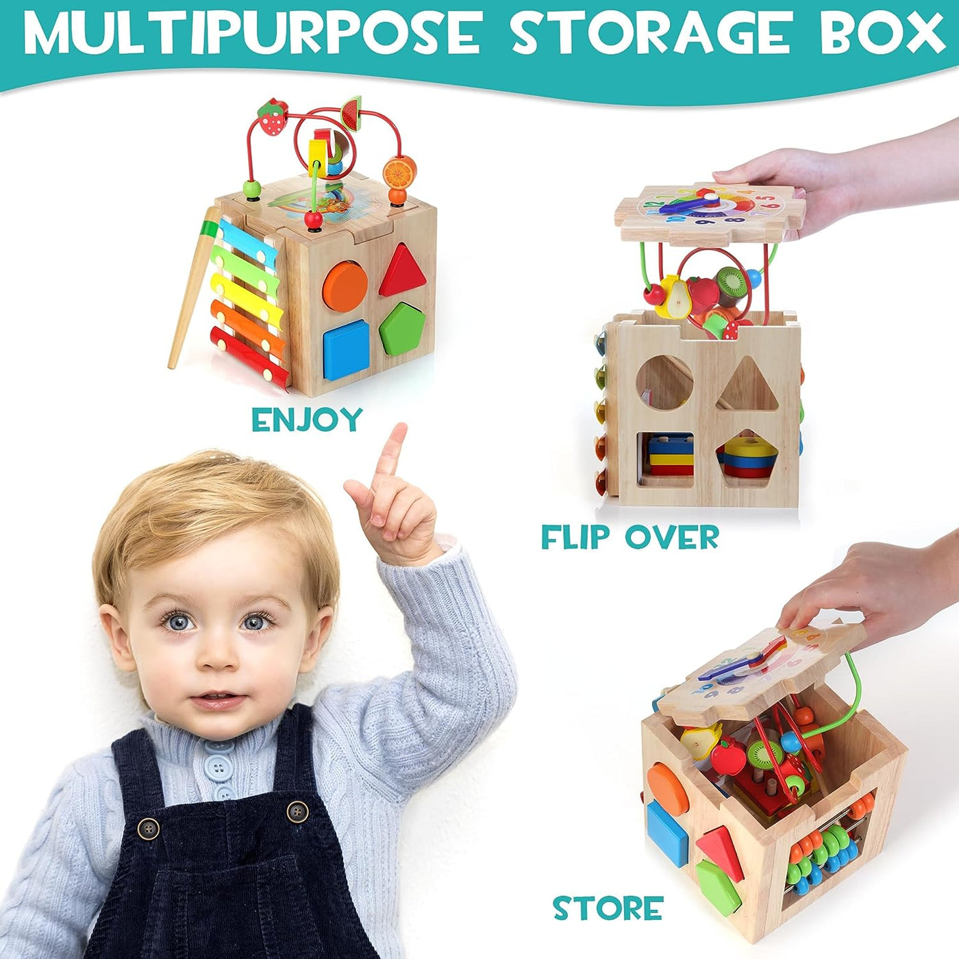 8-in-1 Montessori Spielwürfel – Cubbi