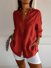 Shanelle - Stilvolle Sommerbluse für Damen – Rot