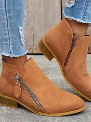 Mia - Stiefel mit Reißverschluss – Braun