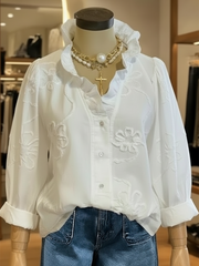 Jana | Damenbluse Freizeit komfortabel elegant – Weiß