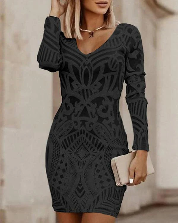 Novessa – Elegantes langärmliges Minikleid