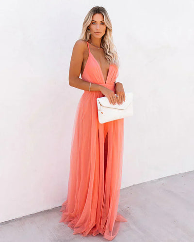Abigail - langes kleid 'petal dust' (staub von blütenblättern)