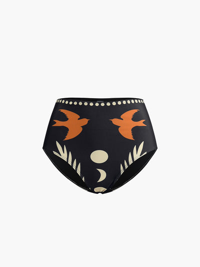 Asymmetrisches Bikini-Set mit Vogelprint – Trendiger Sommer-Look