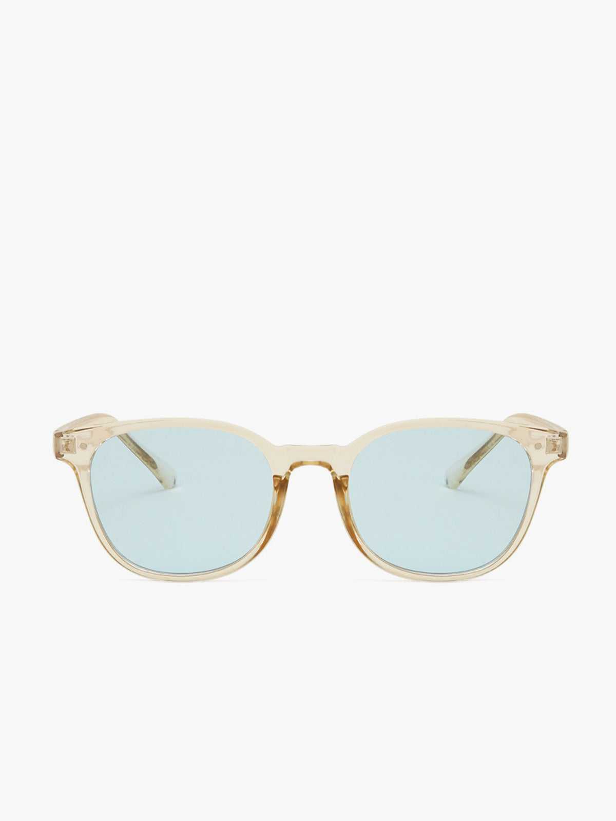 Retro Schild-Sonnenbrille Hellblau – UV400 Schutz, Unisex