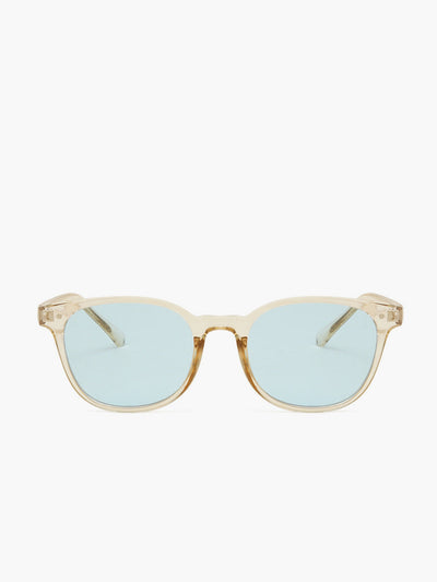 Retro Schild-Sonnenbrille Hellblau – UV400 Schutz, Unisex