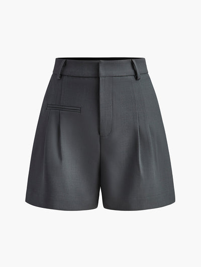 Leichte Mid-Waist Sommer Shorts Damen – Semi-Transparent, Ohne Gürtel