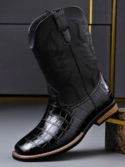 Leon | Klassische Echtlederstiefel Für Herren – Obsidianschwarz