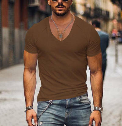 Gratianus – zeitloses soft-fit-t-shirt mit v-ausschnitt für herren