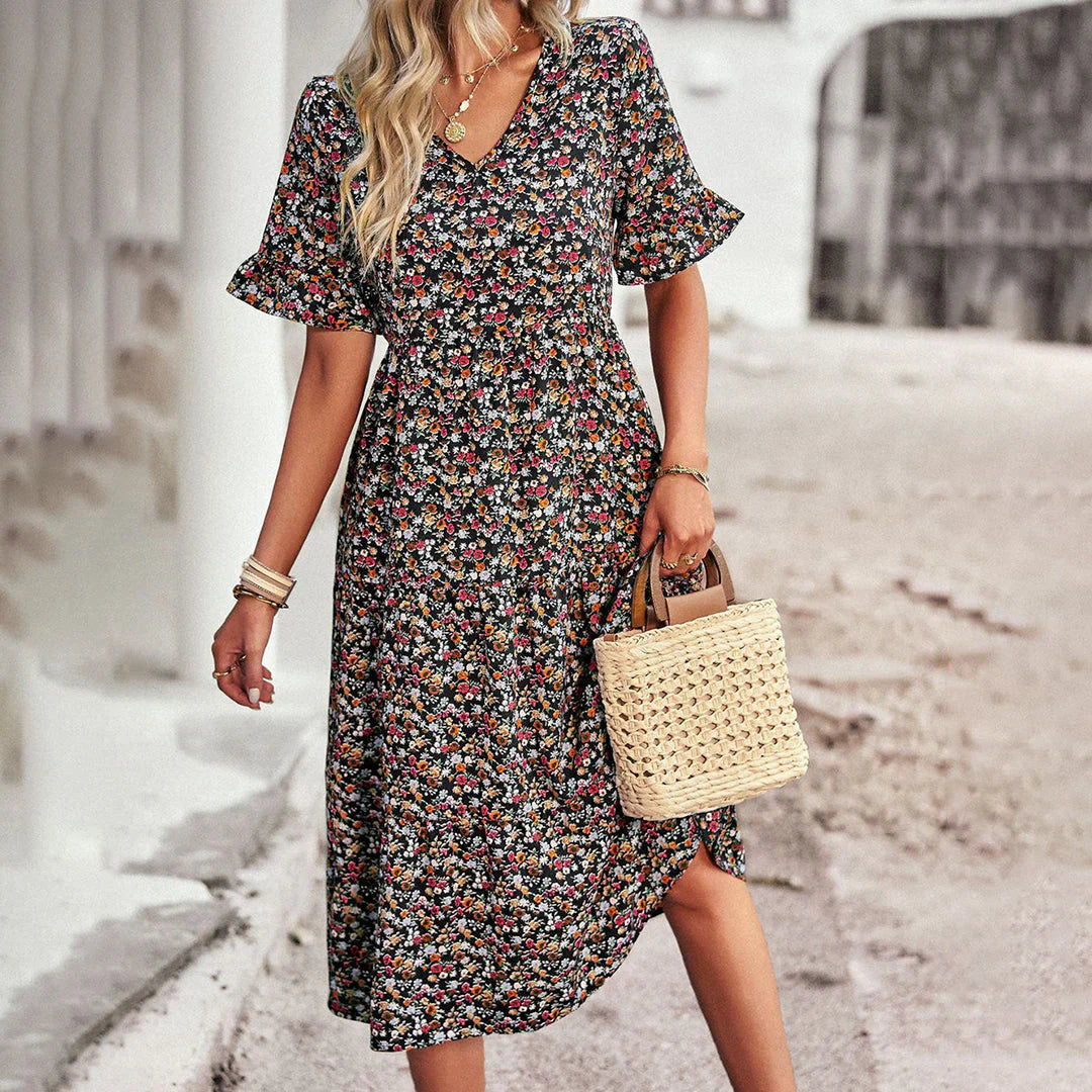 Lena – sommerkleid mit blumenprint