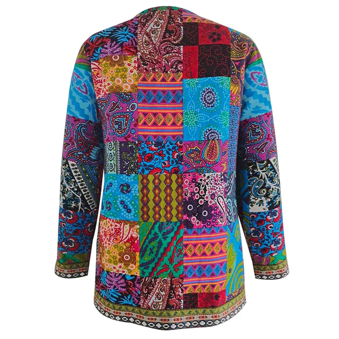 Zoryelle – Bunte Boho-Patchworkjacke