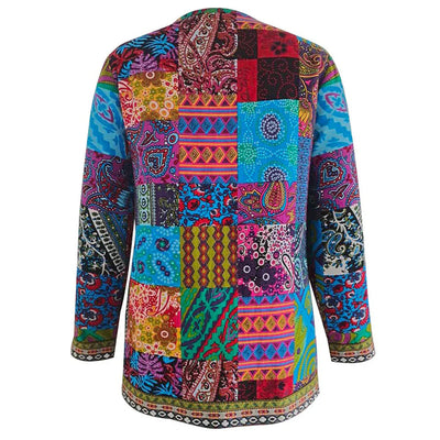 Zoryelle – Bunte Boho-Patchworkjacke