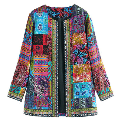 Zoryelle – Bunte Boho-Patchworkjacke
