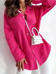Bluse Damen | Musselin & Lässig – Rosa