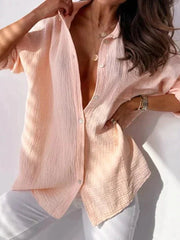 Bluse Damen | Musselin & Lässig – Hellrosa
