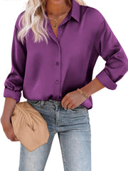 Bluse Damen | Satin & Elegant – Violett