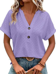 Bluse Damen | V-Ausschnitt & Lässig – Lila