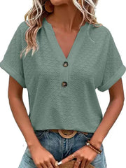 Bluse Damen | V-Ausschnitt & Lässig – Grün