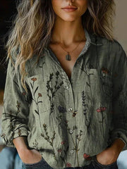 Boho Bluse Damen | Muster-Design & Lässiger Komfort – Grün