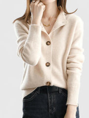 Gabriele | Weiche Und Elegante Strickjacke Für Damen – Creme