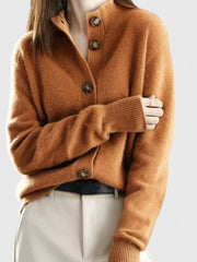 Gabriele | Weiche Und Elegante Strickjacke Für Damen – Braun